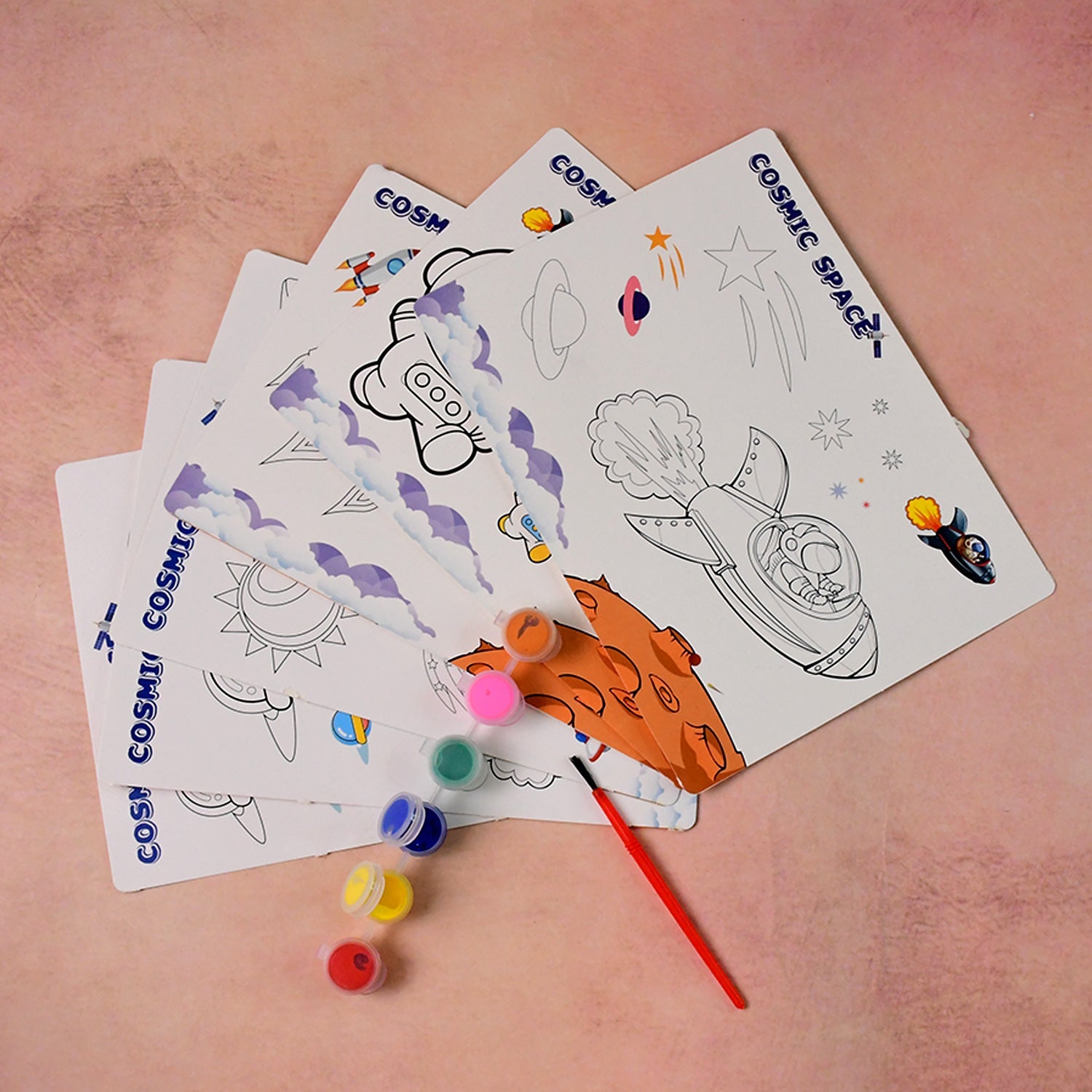 Cosmic Space Theme Kids Painting and Coloring Kit Cosmic Space Theme Kids Painting and Coloring Kit